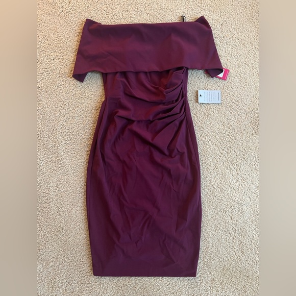 Vince Camuto Popover Off The Shoulder Cocktail Dress - Picture 2 of 5